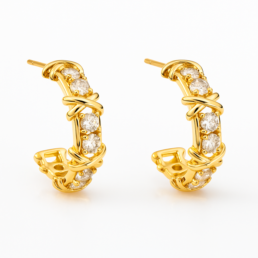 Laciaga™ Crown Jewel Hoops Earrings