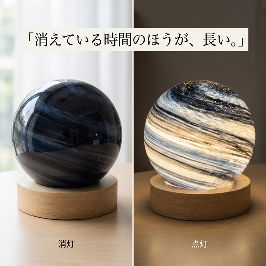 消灯と点灯の比較