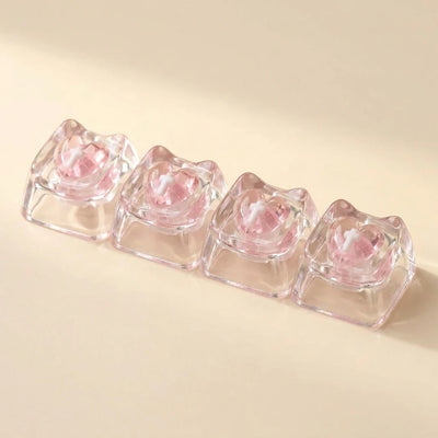 LACIAGA ねこみみクリアキーキャップ 4個セット