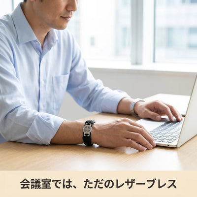 LACIAGA 聖ベネディクトのメダイ レザーブレスレット