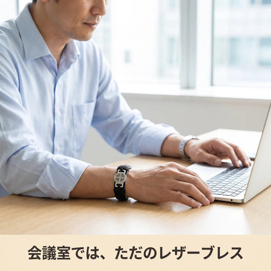 LACIAGA 聖ベネディクトのメダイ レザーブレスレット