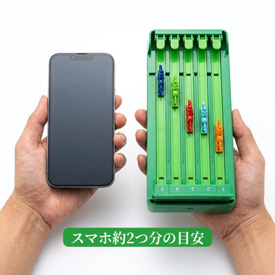 本体サイズの目安（スマホ約2つ分）