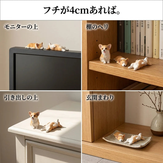 ふちに並べる