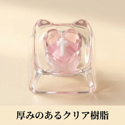 LACIAGA ねこみみクリアキーキャップ 4個セット