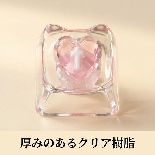 LACIAGA ねこみみクリアキーキャップ 4個セット