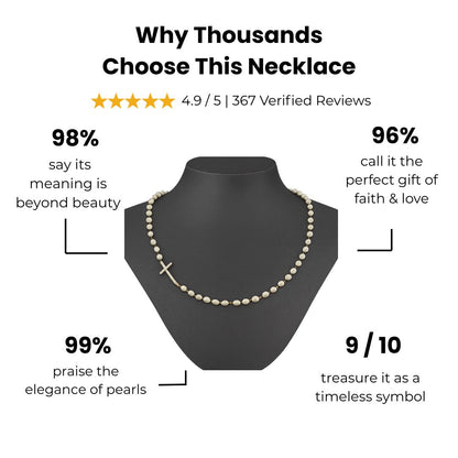 Laciaga™ Eternal Pearl Cross Necklace