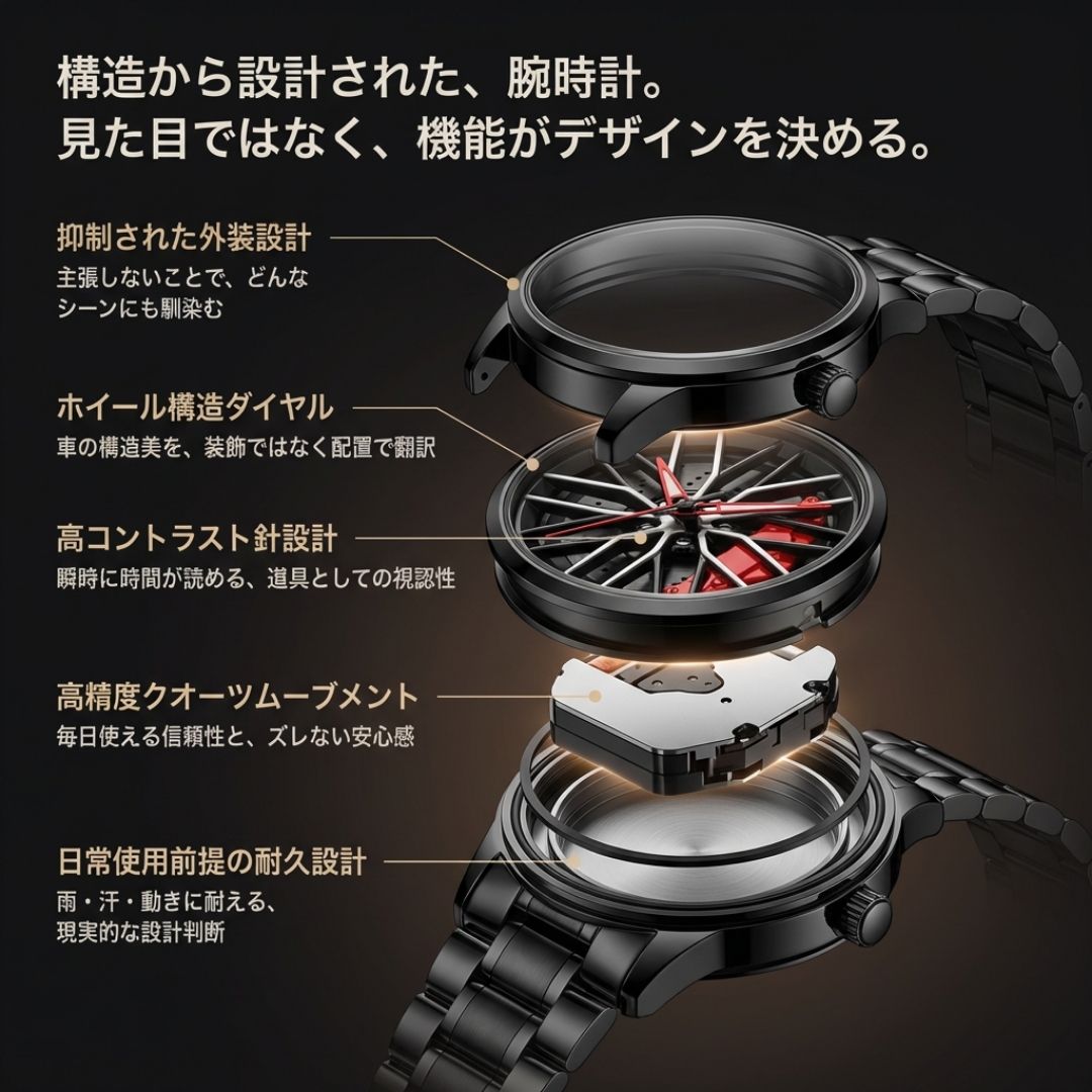 機能起点 × ブレーキキャリパー 腕時計