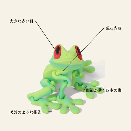 LACIAGA 可動カエルマグネット