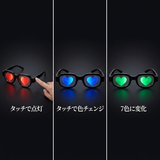 タッチで色が変わる使い方の説明