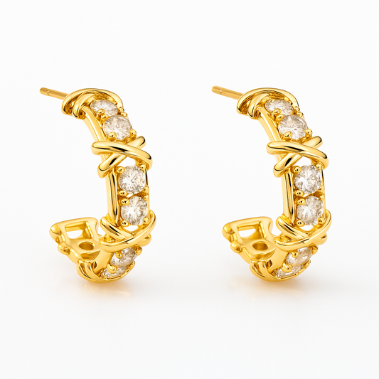Laciaga™ Crown Jewel Hoops Earrings