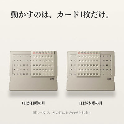 同じ本体で、1日が日曜の月と木曜の月を並べて比較した写真。