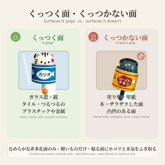 くっつく面・くっつかない面