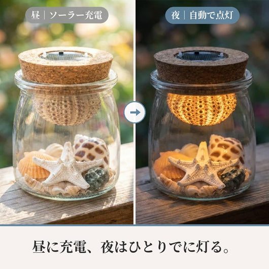 LACIAGA 瓶の中の海 ソーラーランプ