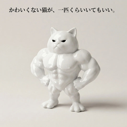 LACIAGA 不機嫌マッチョ猫 斜め正面