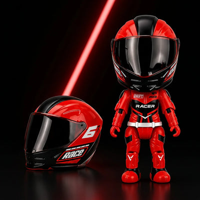Pocket Rider red figure and helmet hero