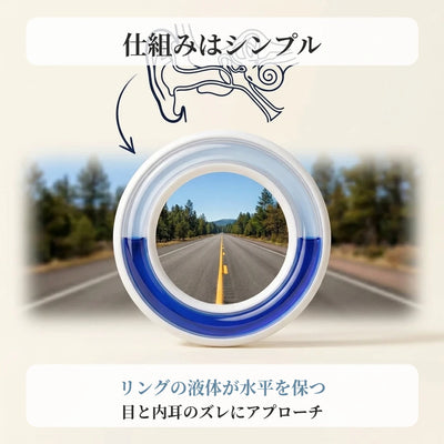 仕組みの図解 リングの液体が水平を保つ