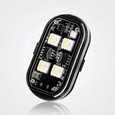 Single black LED pod product shot