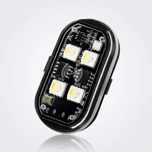 Single black LED pod product shot