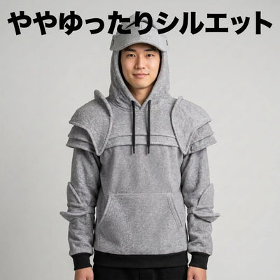 LACIAGA 騎士アーマーパーカー ややゆったりシルエット
