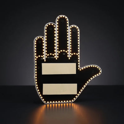 Clean product shot - LED hand sign light
