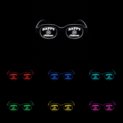 ハッピーハロウィン柄の発光メガネ