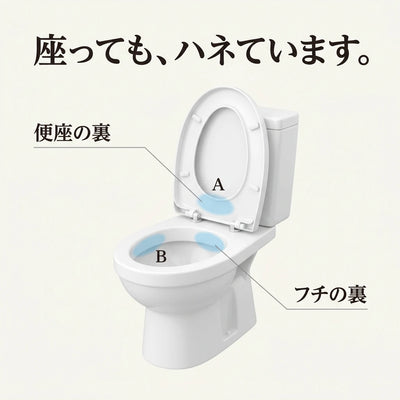 座っても飛び散る場所