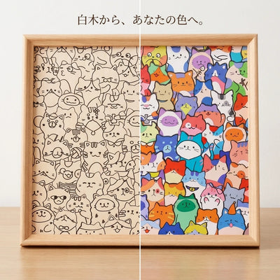 白木から色付けへの変化