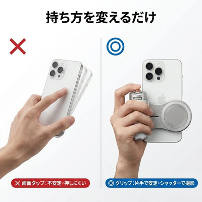 持ち方を変えるだけ