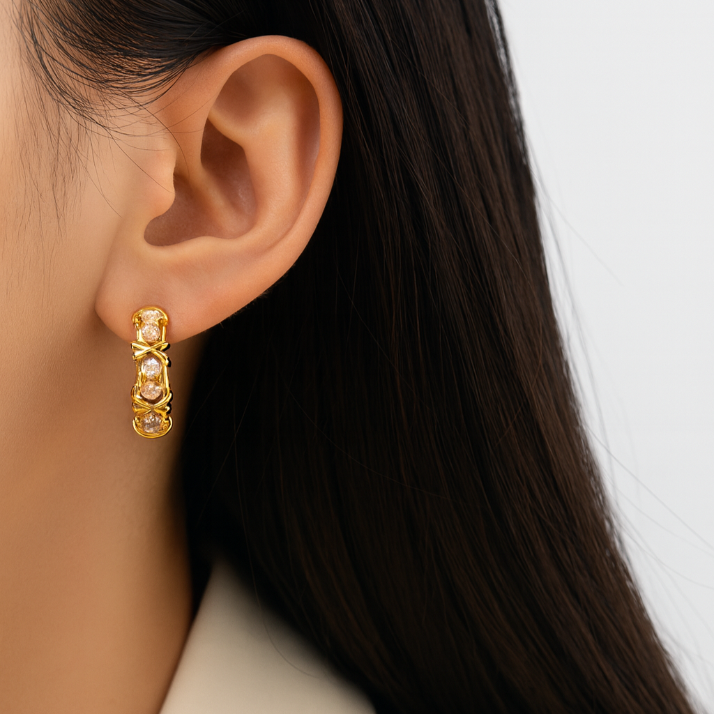 Laciaga™ Crown Jewel Hoops Earrings