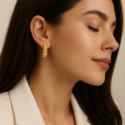 Laciaga™ Crown Jewel Hoops Earrings
