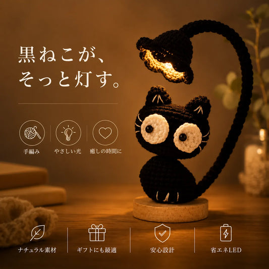 LACIAGA あみぐるみ猫ランプ