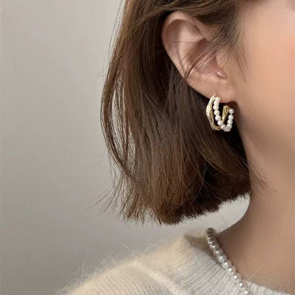 Laciaga™ Pearl Geometry Earrings
