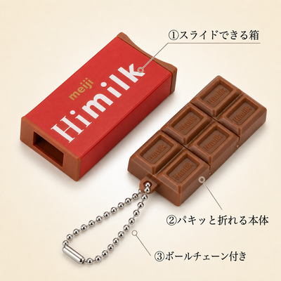 LACIAGA 無限パキッとチョコ キーホルダー