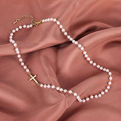 Laciaga™ Eternal Pearl Cross Necklace