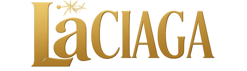 Gold 'LaCiaga' logo on a white background