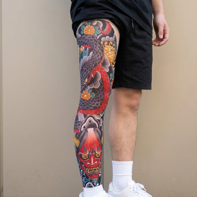 般若×龍 脚 タトゥースリーブ