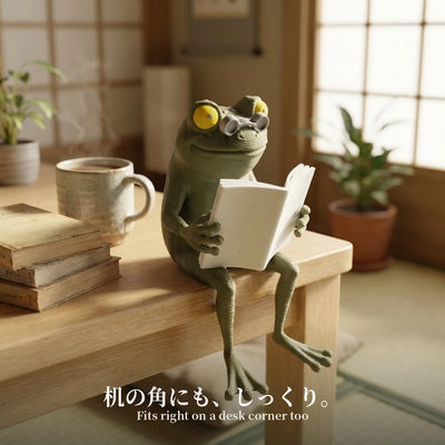 机の角に