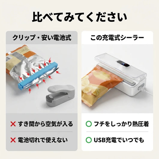 Comparison vs clip and cheap sealer
