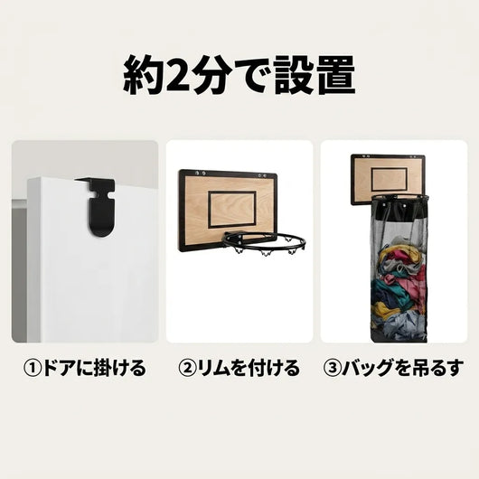 約2分で設置
