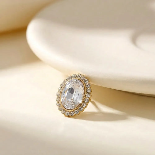 LACIAGA 貼るおへそジュエル｜クリアオーバル