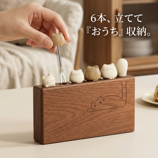 6本を立てて収納するシーン