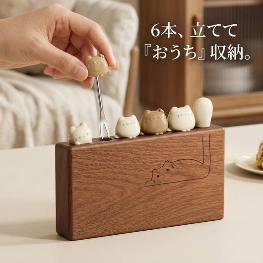 6本を立てて収納するシーン