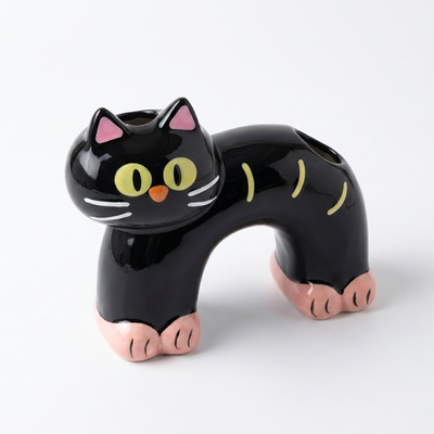 ブラック（ピンク肉球）ねこ 単体