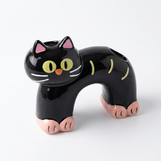 ブラック（ピンク肉球）ねこ 単体