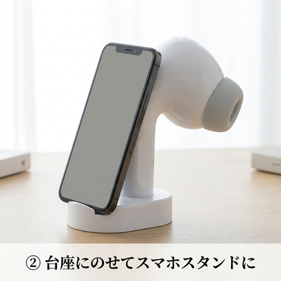 台座にのせてスマホスタンドに Pro型