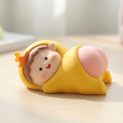 あひる（黄）のおやすみおしりスクイーズ