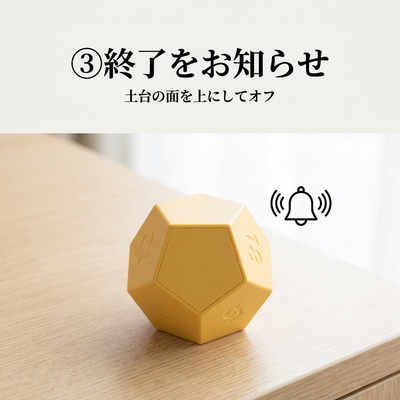 LACIAGA 12面フリップタイマー イエロー