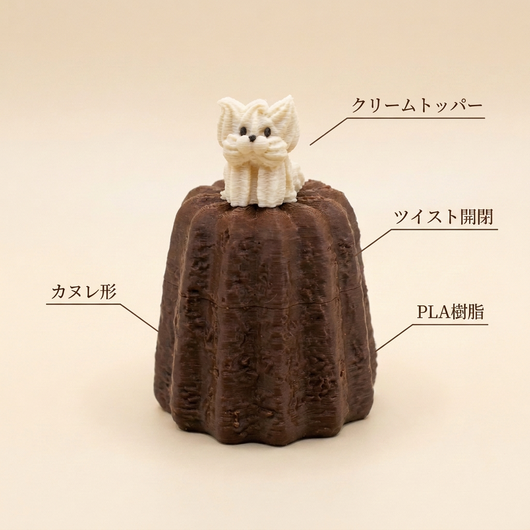 特長 カヌレ形 ツイスト開閉 PLA樹脂