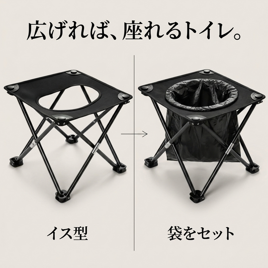 折りたたみ簡易トイレ 商品画像2