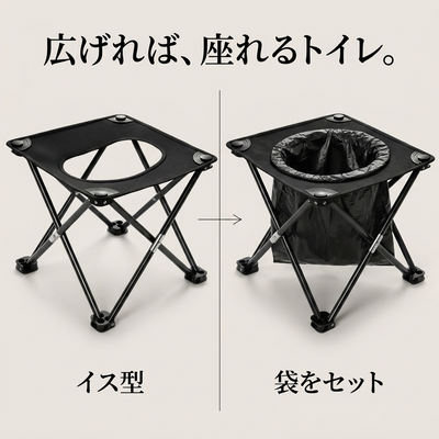 折りたたみ簡易トイレ 商品画像2